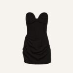 DRAPED STRAPLESS MINI DRESS