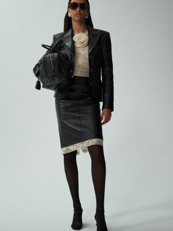 SHEER RUCHED BLOUSE