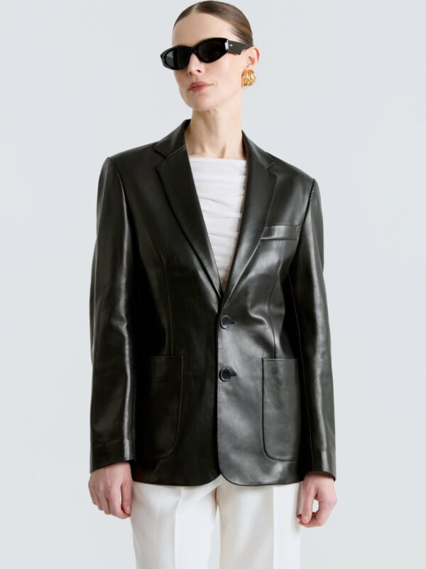 VALERIA LEATHER BLAZER