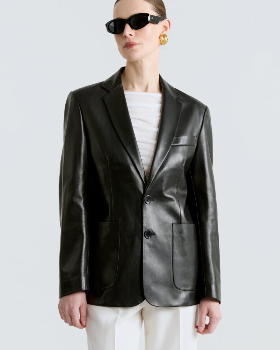 VALERIA LEATHER BLAZER