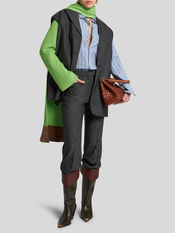 JACQUARD TROUSERS WITH PEGASO BUTTONS