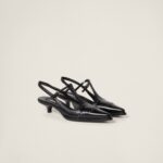 BRUSHED LEATHER SLINGBACKS