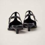 BRUSHED LEATHER SLINGBACKS