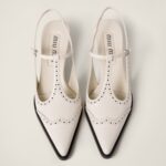 BRUSHED LEATHER SLINGBACKS
