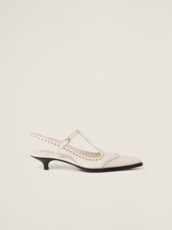 BRUSHED LEATHER SLINGBACKS