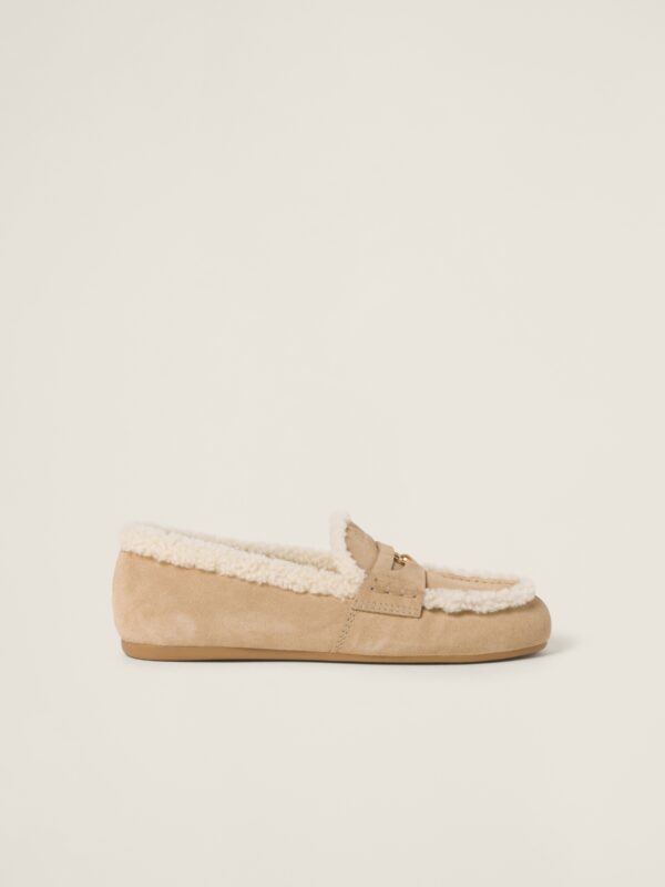 SUEDE SHEARLING LOAFERS