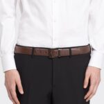 SAFFIANO LEATHER REVERSIBLE BELT