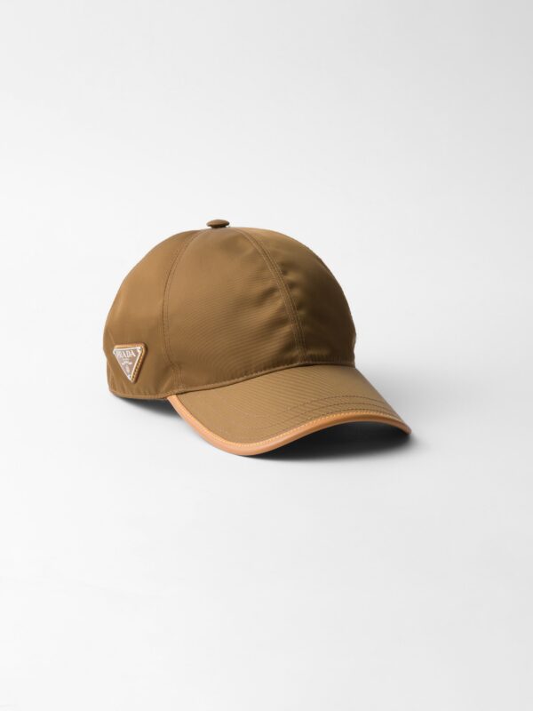 RE-NYLON AND LEATHER CAP