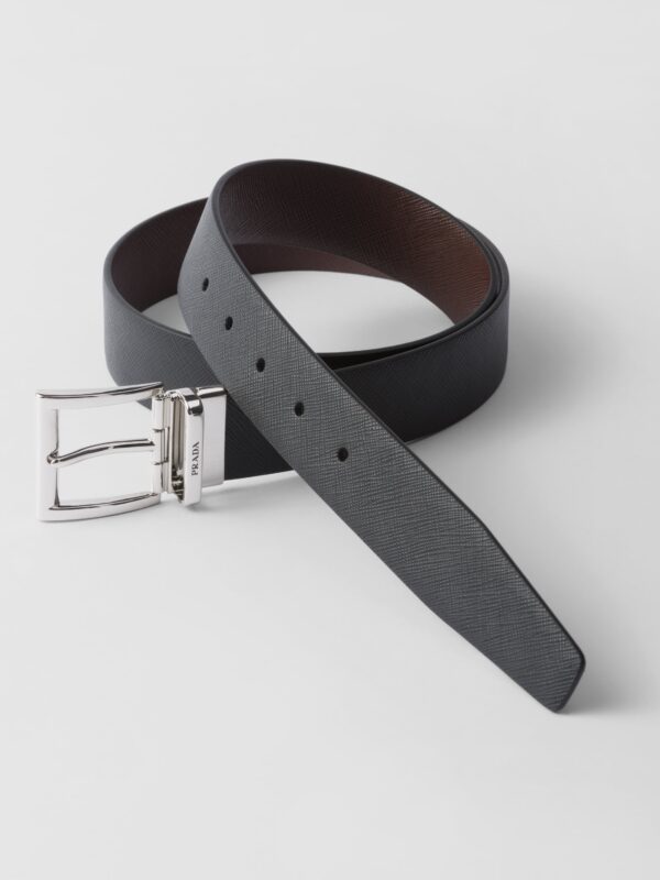 SAFFIANO LEATHER REVERSIBLE BELT