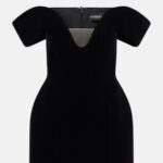 OFF THE SHOULDER VELVET MINI DRESS