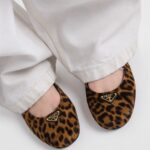 LEO PRINTED LEATHER BALLERINAS