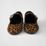 LEO PRINTED LEATHER BALLERINAS