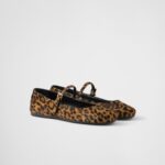 LEO PRINTED LEATHER BALLERINAS