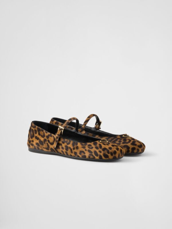 LEO PRINTED LEATHER BALLERINAS