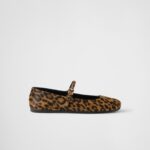 LEO PRINTED LEATHER BALLERINAS