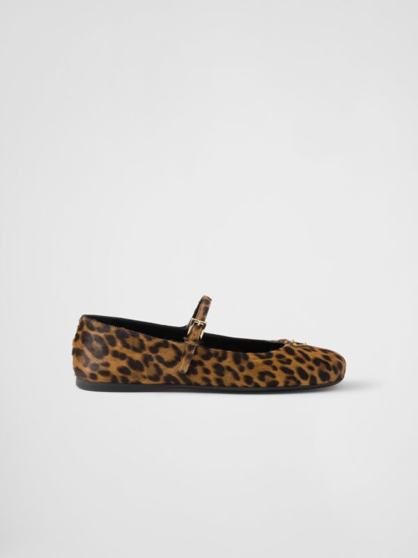 LEO PRINTED LEATHER BALLERINAS