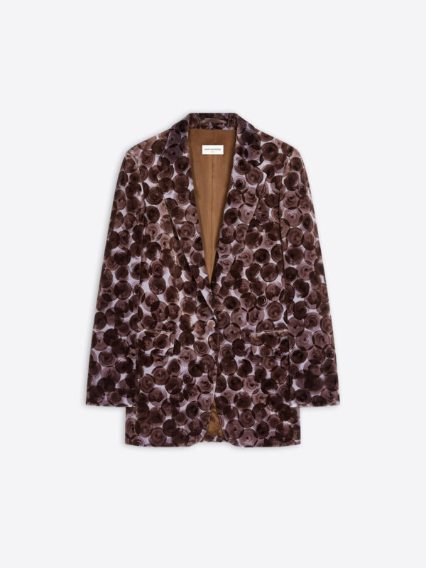 PRINTED VELVET BLAZER