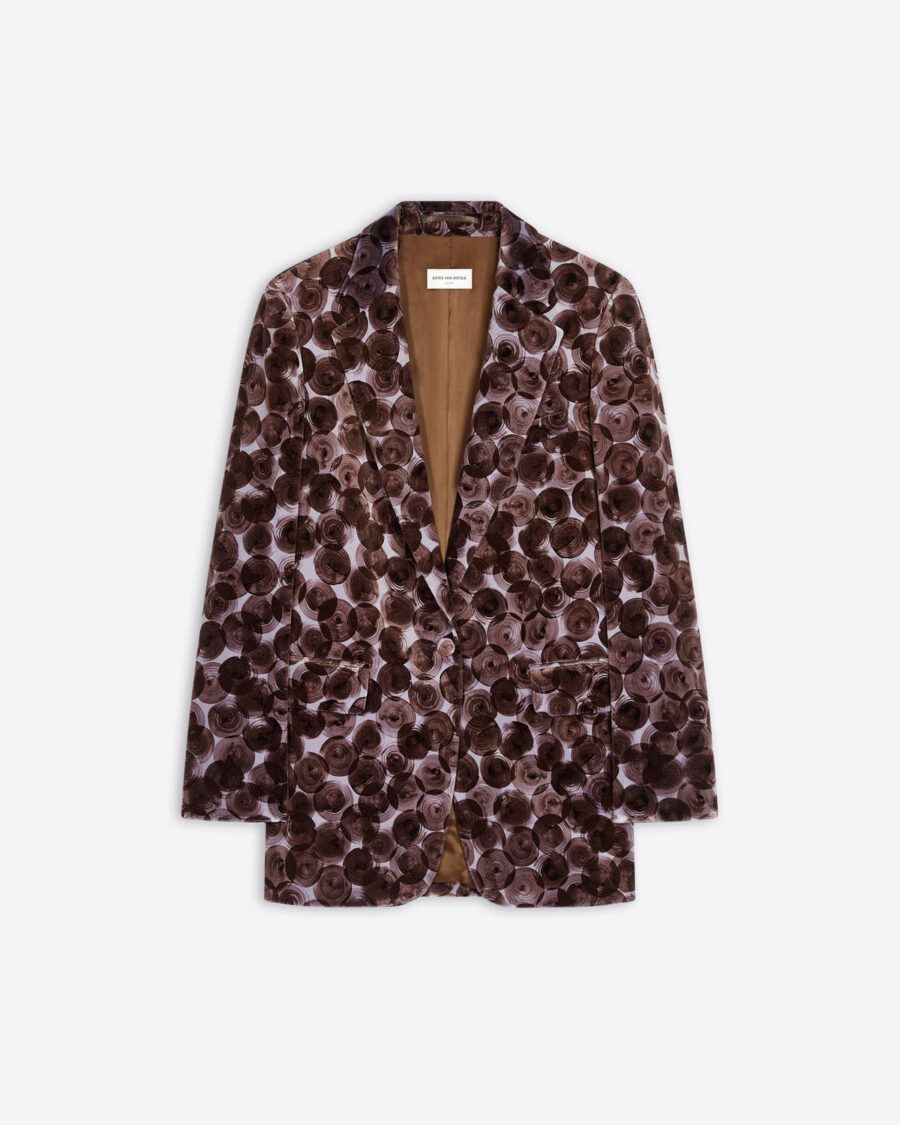 PRINTED VELVET BLAZER