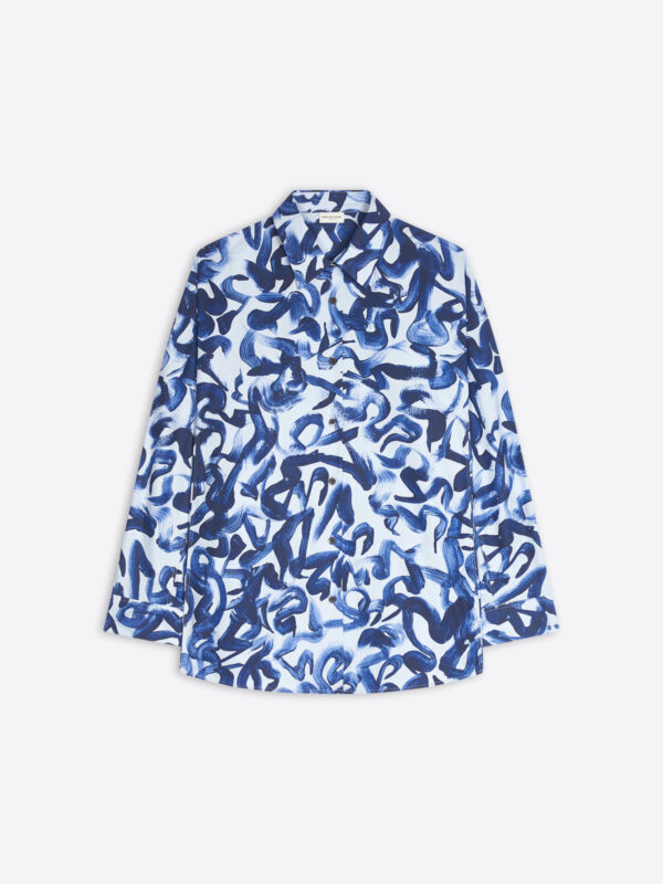 PRINTED COCOON SHIRT