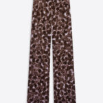 PRINTED VELVET PANTS