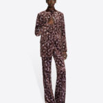PRINTED VELVET PANTS