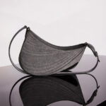 WASHED DENIM AND LEATHER BAG