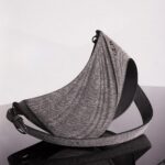 WASHED DENIM AND LEATHER BAG