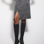 DENIM MIDI SKIRT