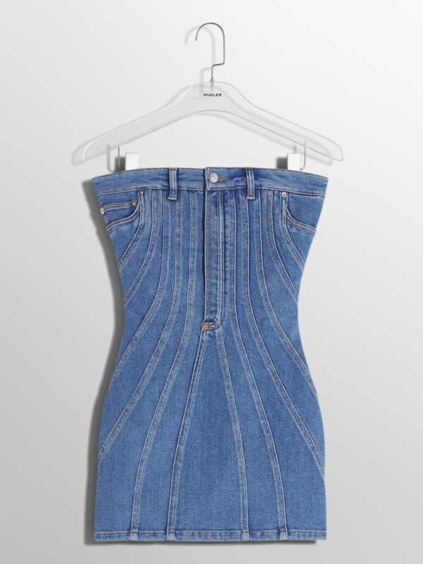 DENIM BUSTIER DRESS