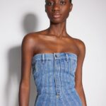 DENIM BUSTIER DRESS
