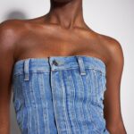 DENIM BUSTIER DRESS