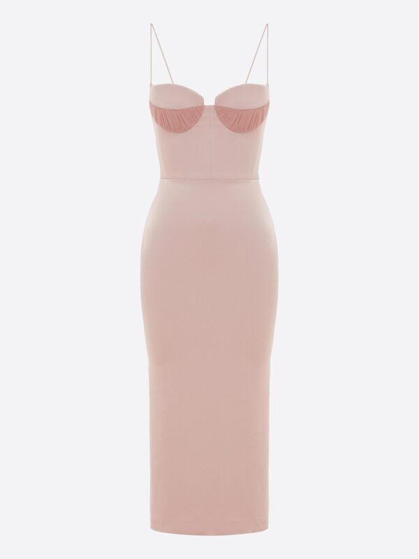 SWEETHEART DRESS IN SATIN CREPE