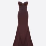 SWEETHEART GOWN IN SATIN CREPE