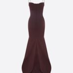 SWEETHEART GOWN IN SATIN CREPE