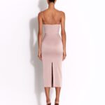 SWEETHEART DRESS IN SATIN CREPE