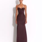 SWEETHEART GOWN IN SATIN CREPE