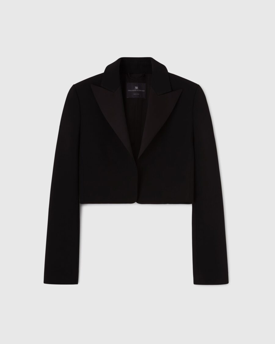 CROPPED INTERLOCK BLAZER