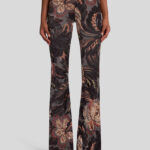 PRINTED CHENILLE TROUSERS