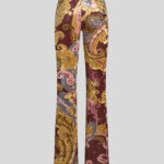 PRINTED CHENILLE TROUSERS
