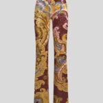 PRINTED CHENILLE TROUSERS