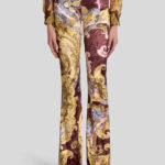 PRINTED CHENILLE TROUSERS