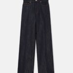 WASHED INDIGO SILVER LUREX JEANS
