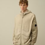 FLEECE MIXED QUILTED HOODED SWEATSHIRT