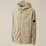 FLEECE MIXED QUILTED HOODED SWEATSHIRT