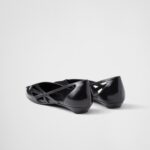 RUNWAY BRUSHED LEATHER BALLERINAS