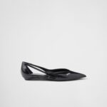 RUNWAY BRUSHED LEATHER BALLERINAS