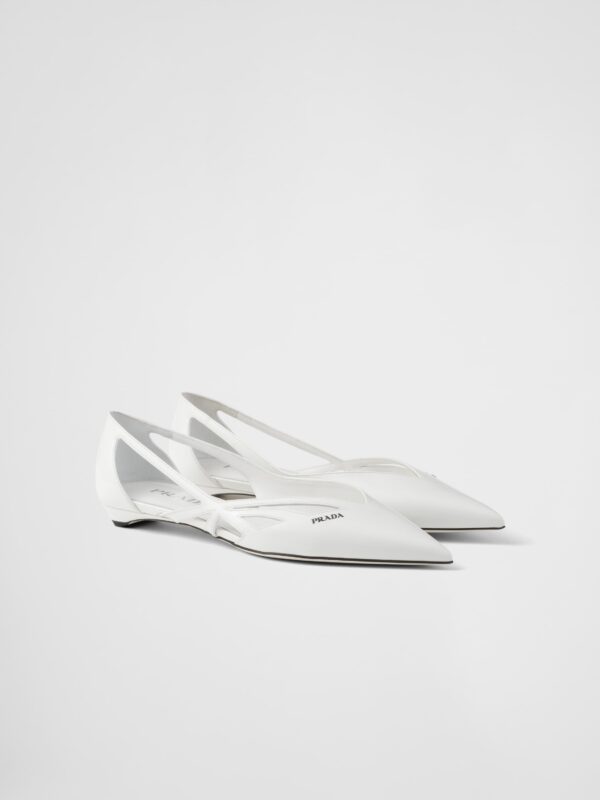RUNWAY BRUSHED LEATHER BALLERINAS