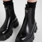 MONOLITH BRUSHED LEATHER ANKLE BOOTS