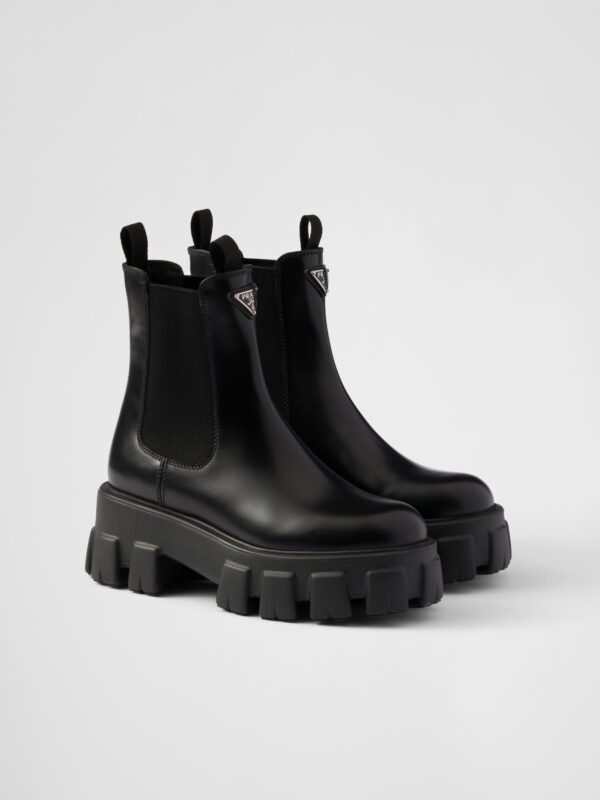 MONOLITH BRUSHED LEATHER ANKLE BOOTS