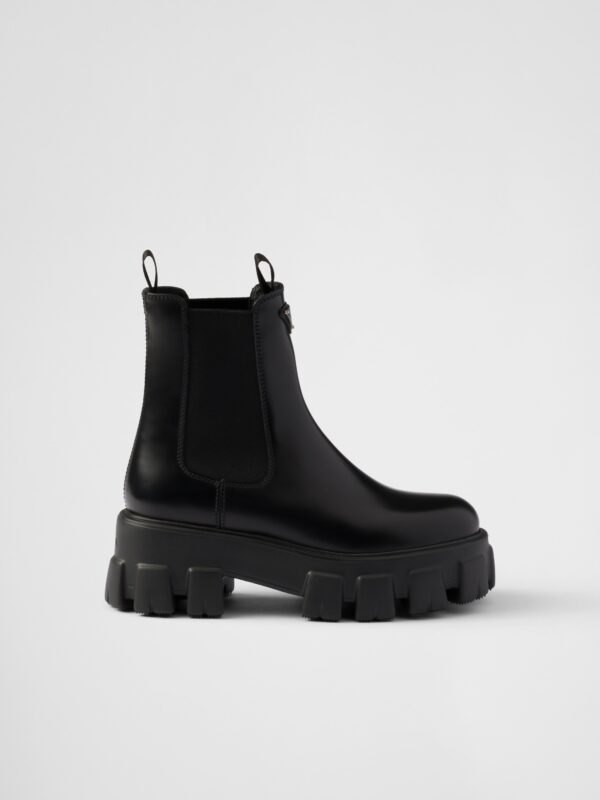 MONOLITH BRUSHED LEATHER ANKLE BOOTS